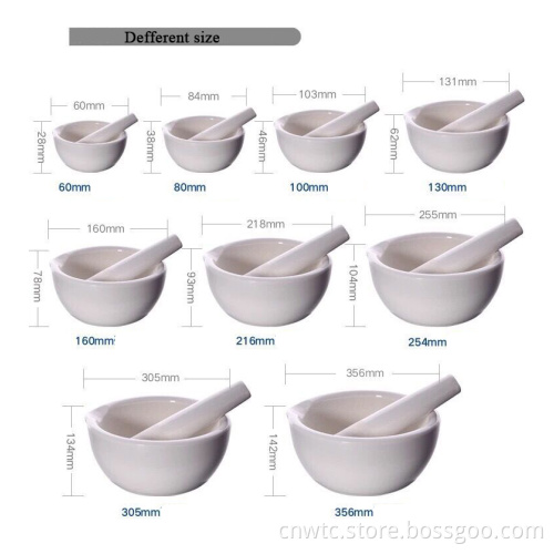 Professional Laboratory Porcelain Mortar and Pestle Set for Medicine Research and Grinding